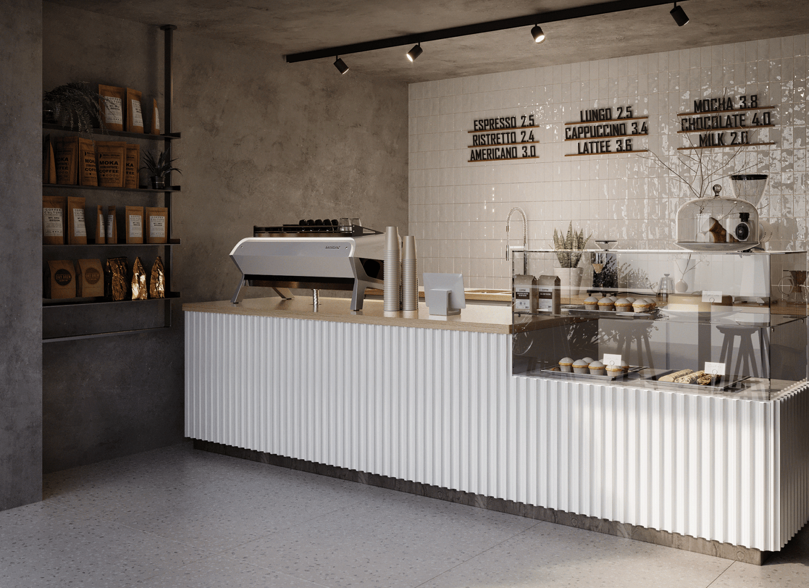 Decor quán cafe phong cách tối giản TPHCM
