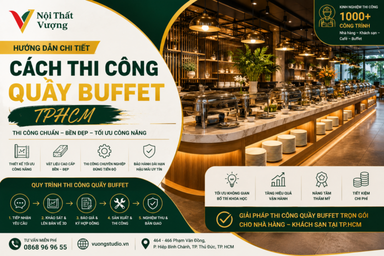 Cách thi công quầy buffet TPHCM